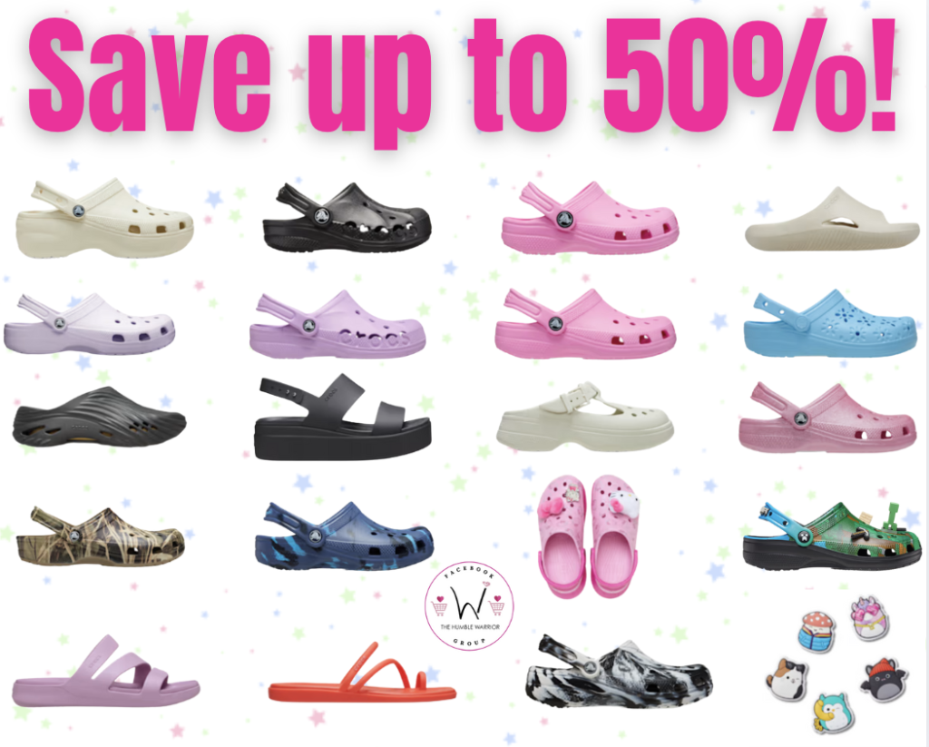 Save up to 50% on Crocs