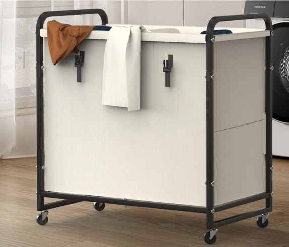3-Section Hamper on Wheels!