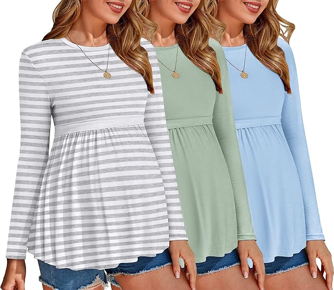 Ekouaer Maternity Tops