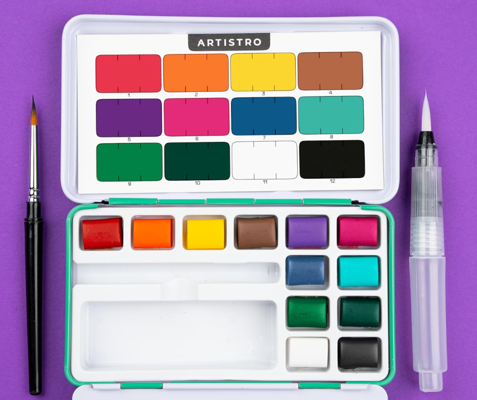 Watercolor Paint Travel Set