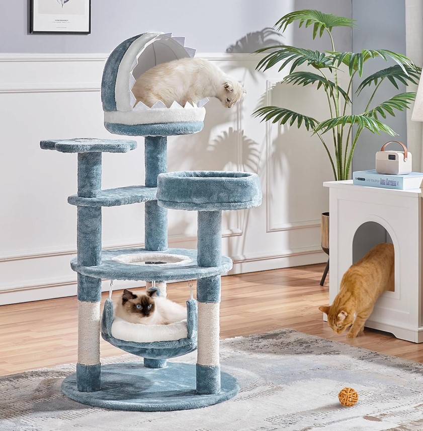 Yaheetech 45.5″ Ocean-Themed Cat Tree!