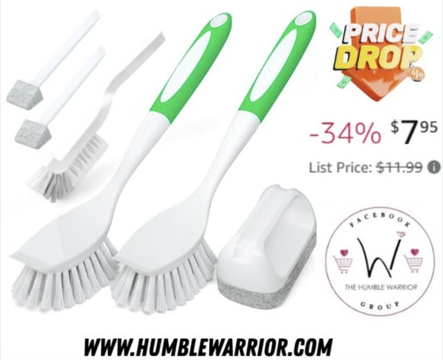 Holikme 6-pack Kitchen Cleaning Brush Set