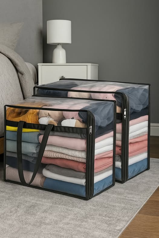 Budding Joy Clear Zippered Storage Bags