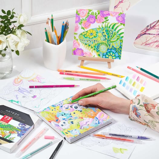 Arteza Coloring Book for Adults