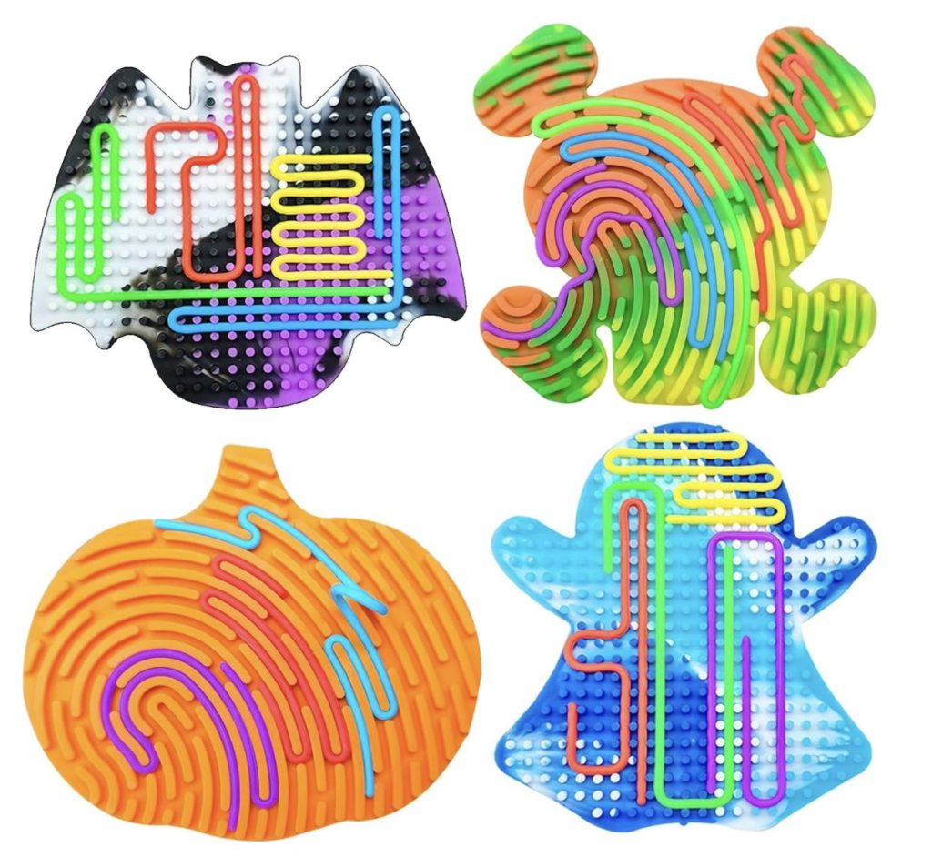 4 pcs double-sided silicone fidget boards