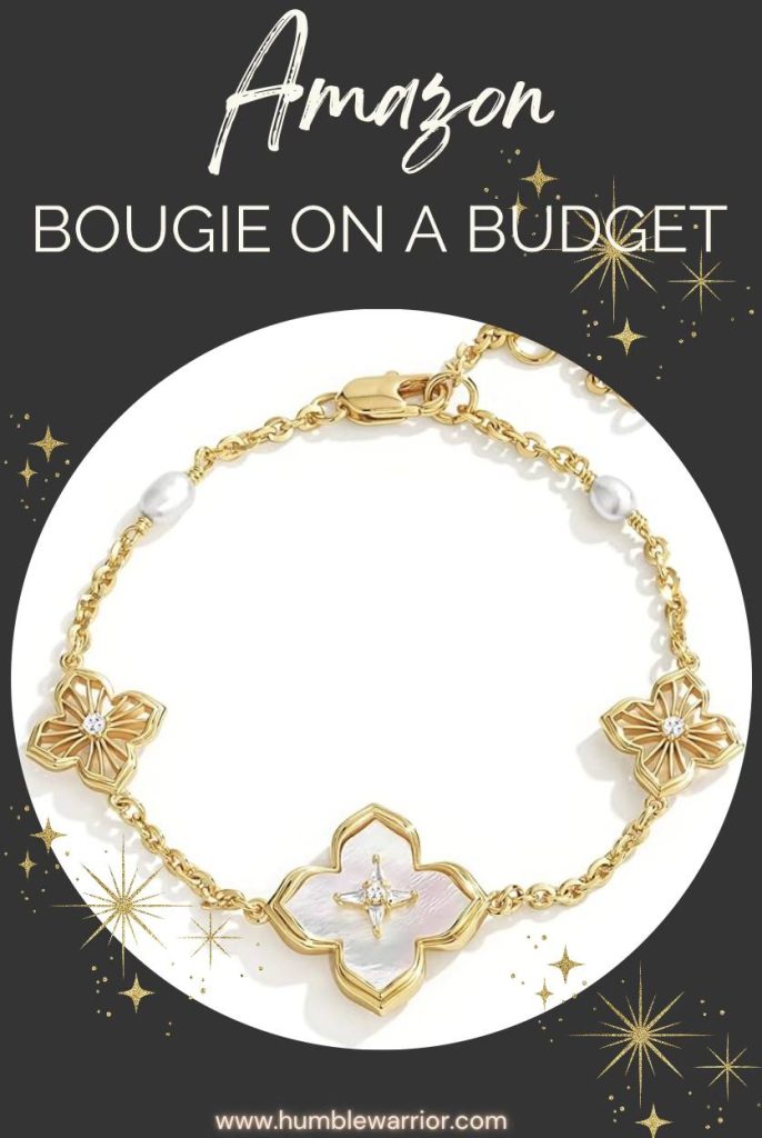 Fettero Gold Pearl Clover Bracelet