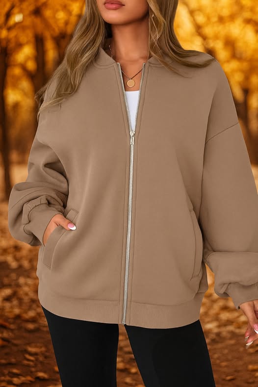 KIRUNDO oversized zip-up bomber