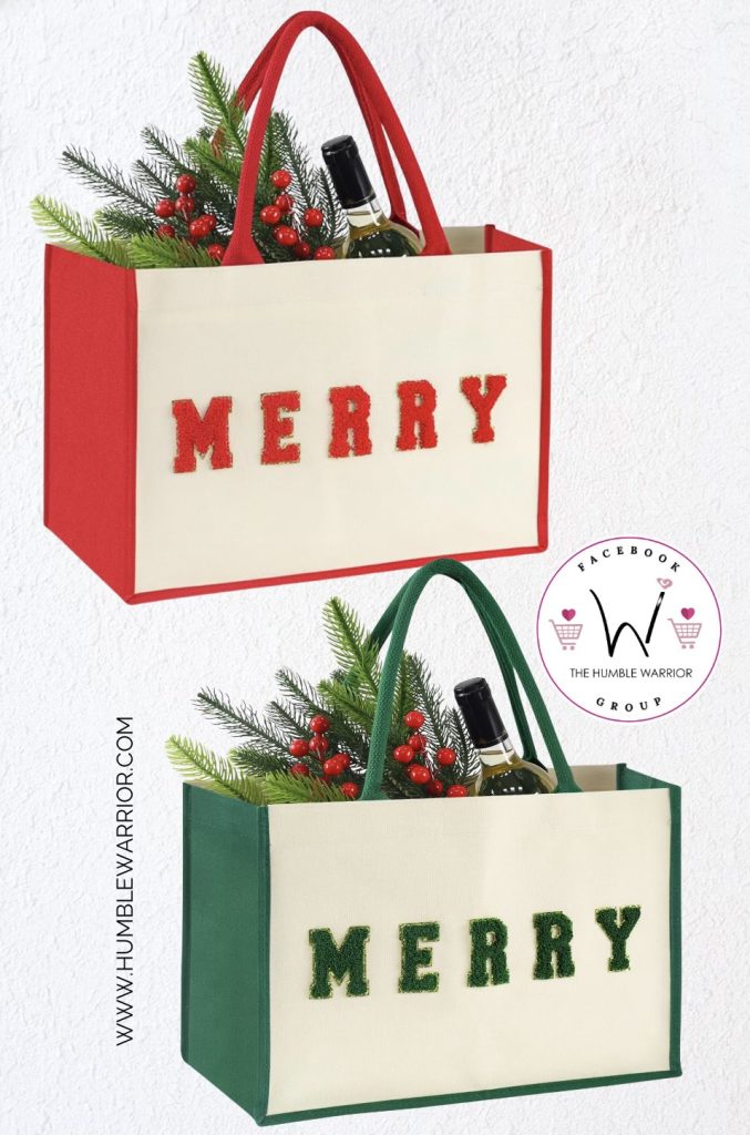15.5″ canvas Christmas gift bags