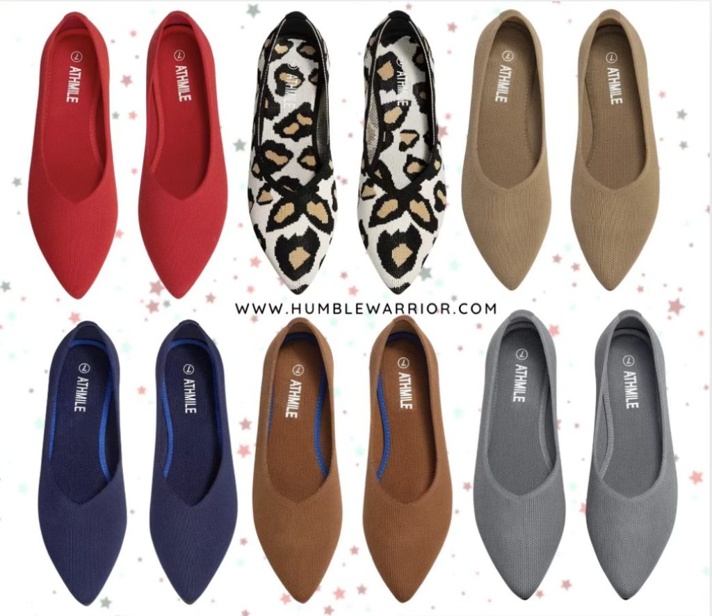 ATHMILE Pointed Toe Flats