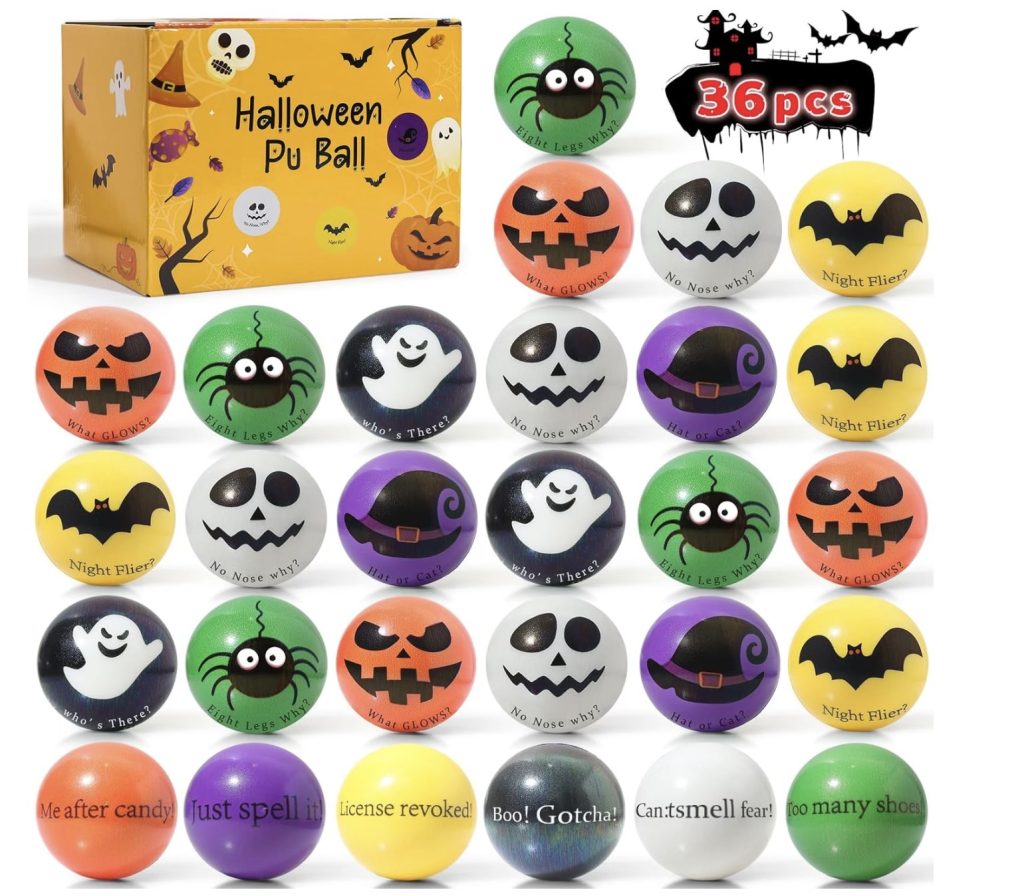 set of Halloween stress balls