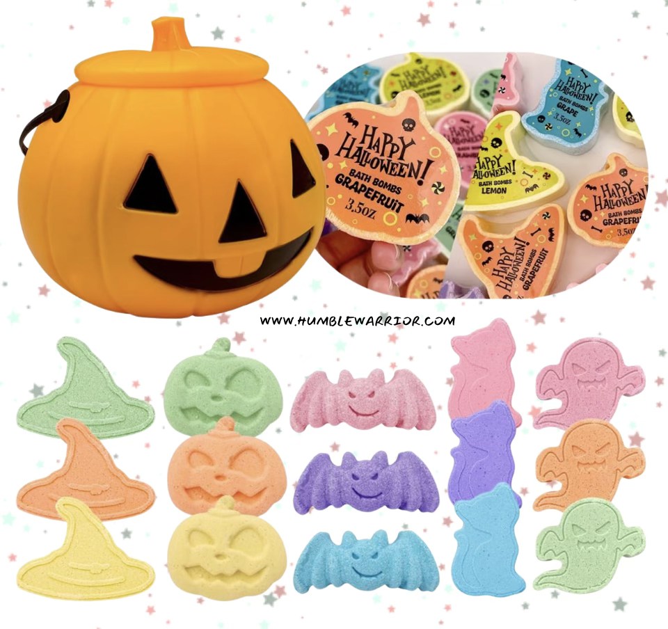set of Halloween bath bombs