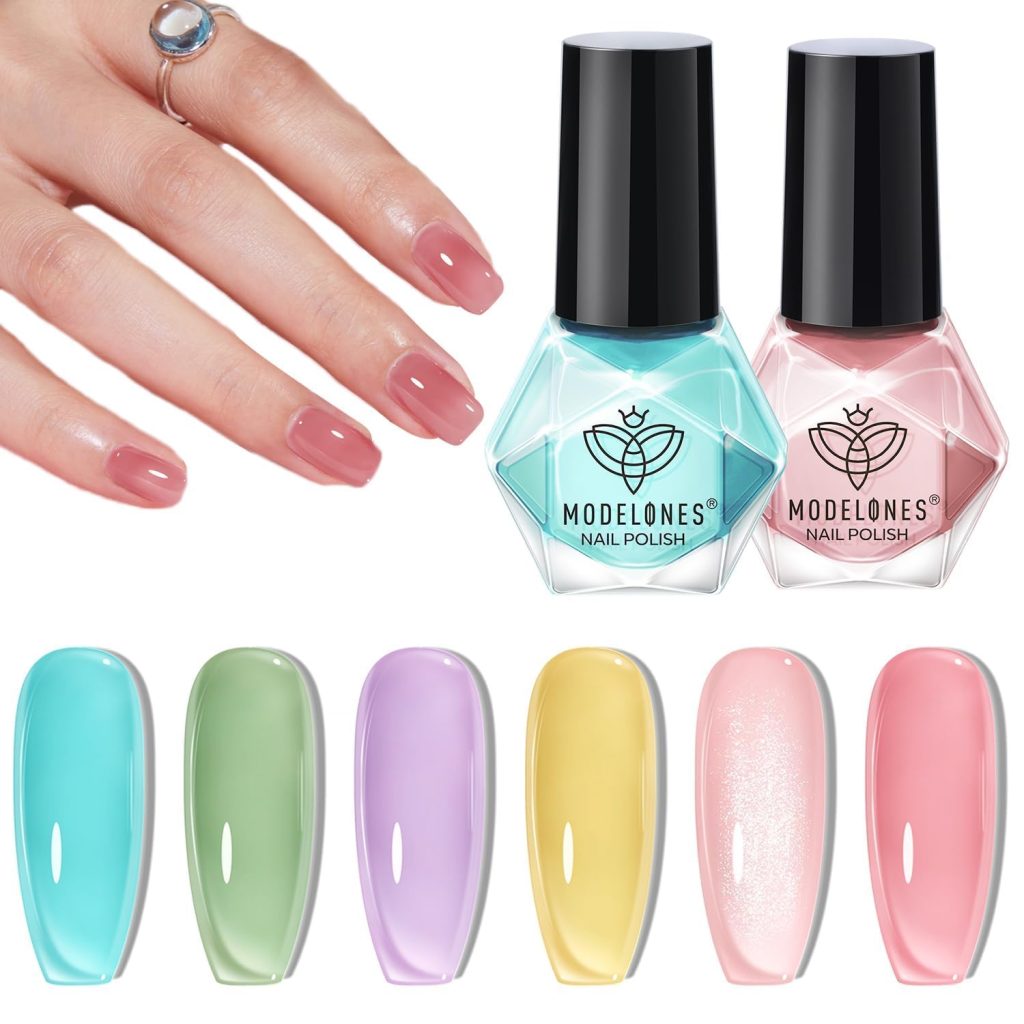Modelones 6-color jelly nail polish kit