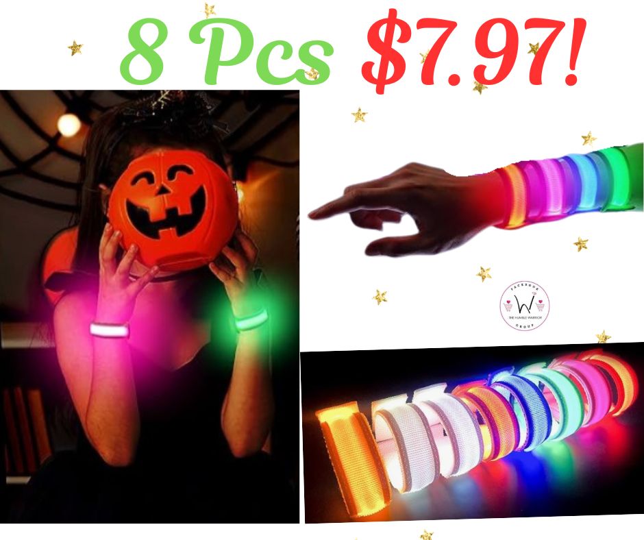 8 Pcs Glow in The Dark Halloween Bracelets!