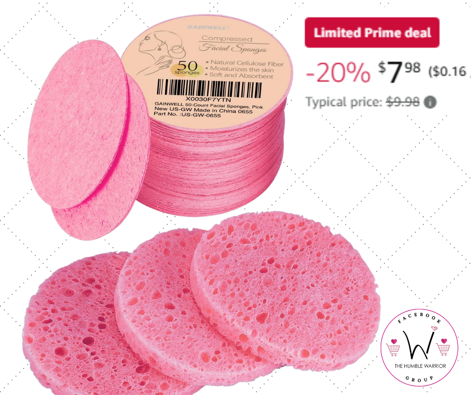 100% natural compressed facial sponges