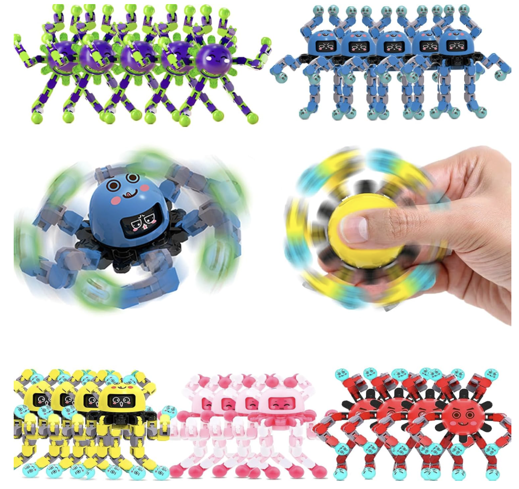10-pack of transformable fidget spinner toys