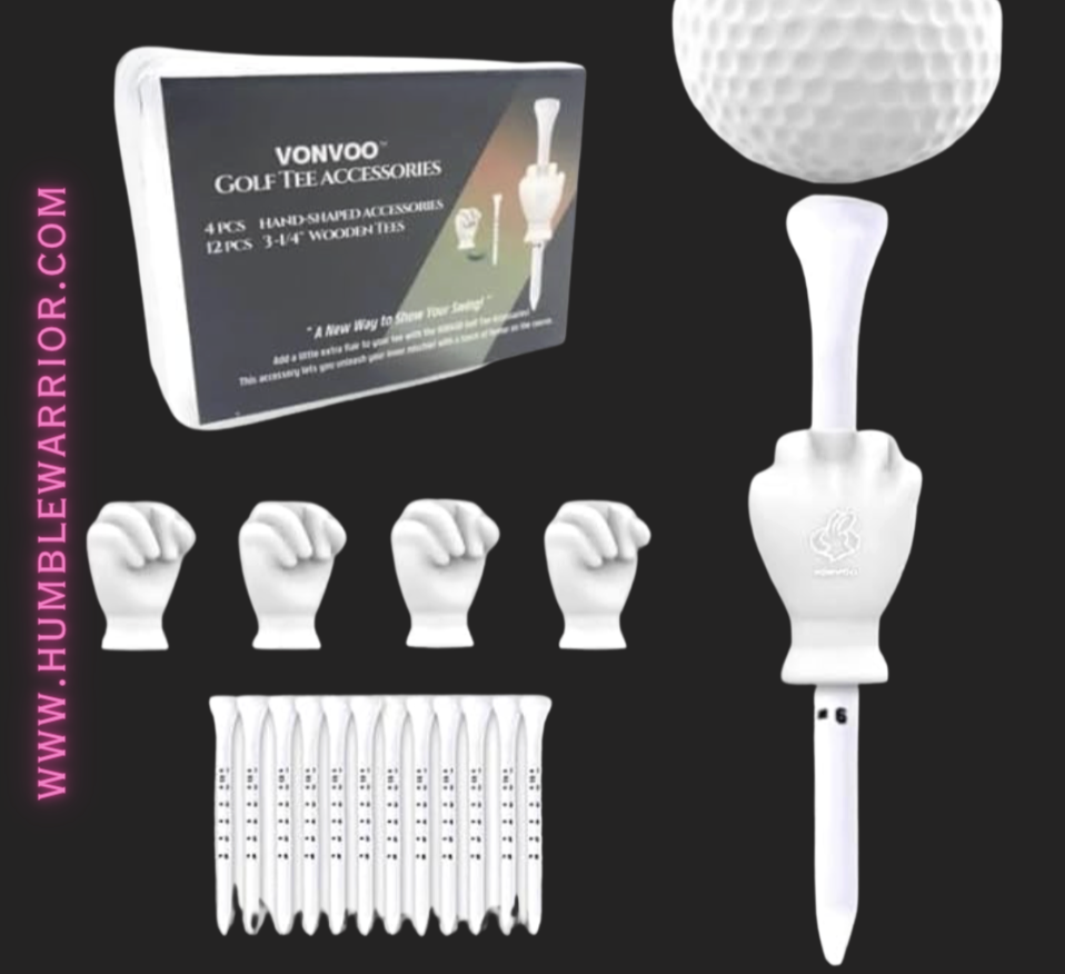 4-pack of funny golf tee toppers