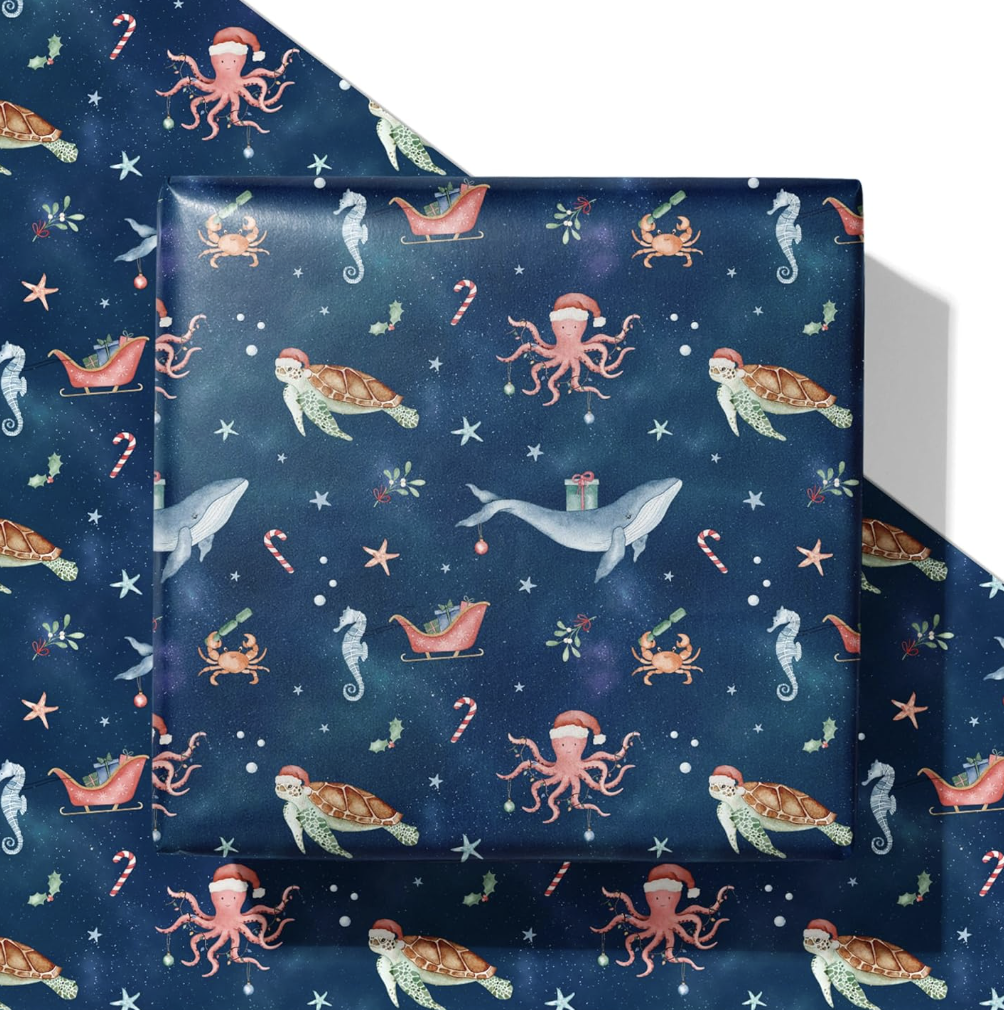 Ocean Christmas Wrapping Paper