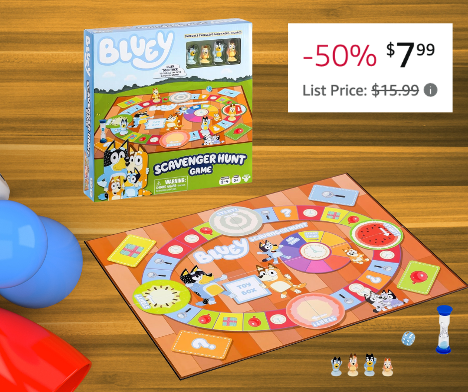 Bluey Scavenger Hunt Board Game