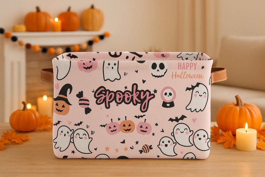 Foldable Canvas Halloween Basket