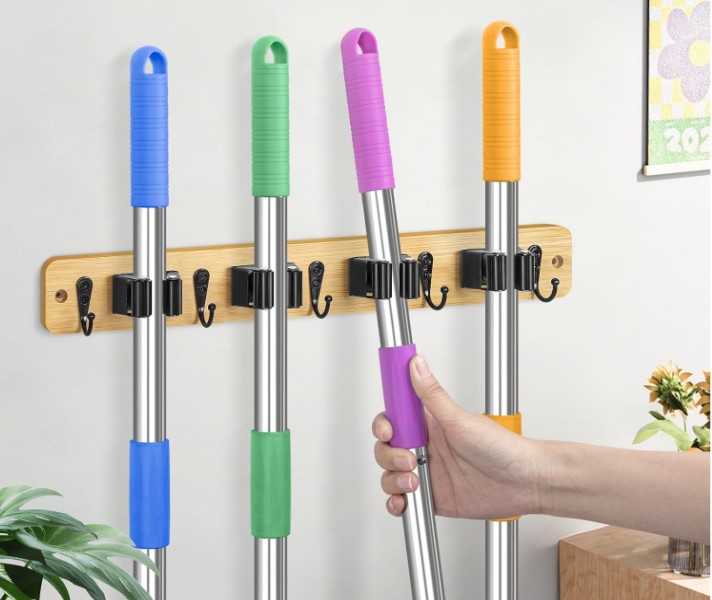 Wall mounted mop and broom holder!