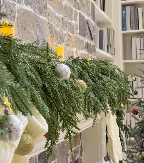 2Pcs 6FT Norfolk Real Touch Faux Pine Garland!