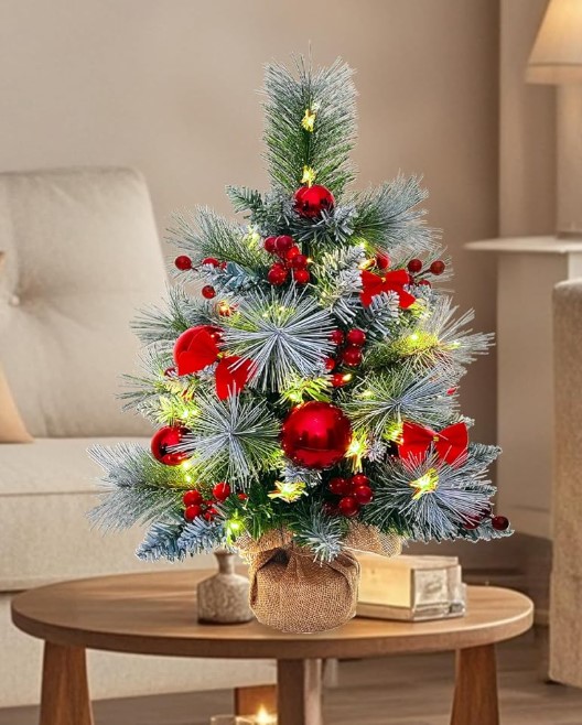 Tabletop Christmas Tree with Lights!