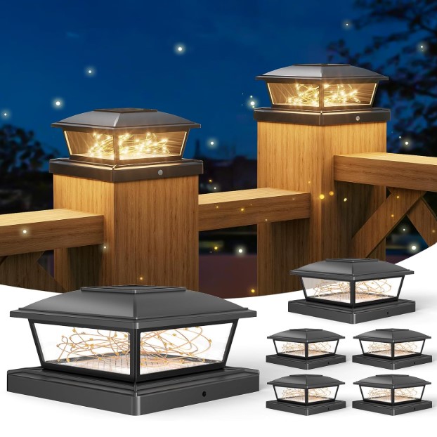 6 Pack 4×4 Solar Post Cap Lights!