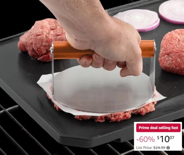 Cuisinart 6″ Stainless Steel Smashed Burger Press