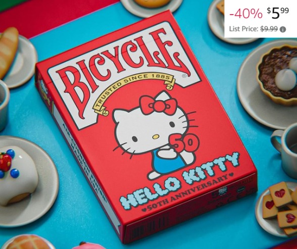 Bicycle Hello Kitty 50th Anniversary Playing Cards
