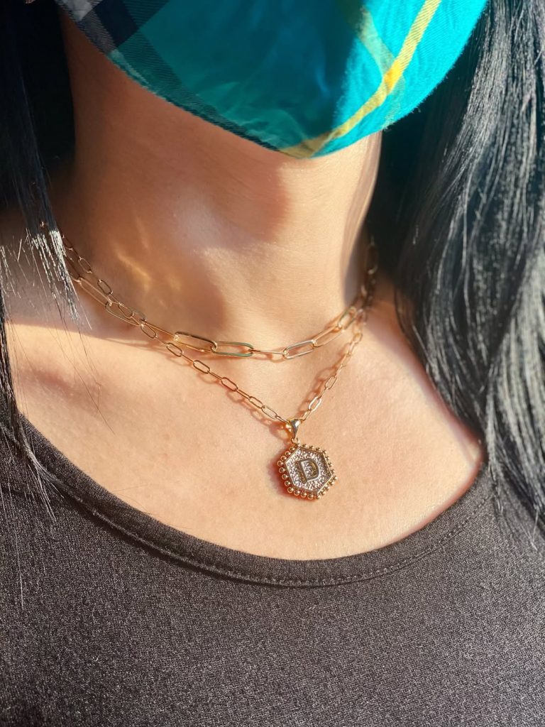 M MOOHAM double initial necklace