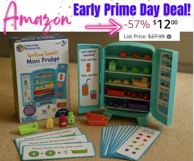 Learning Resources Sorting Snacks Mini Fridge