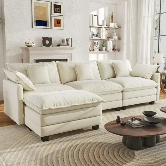 BedLuxury 111.5″ Modular Sectional Sofa