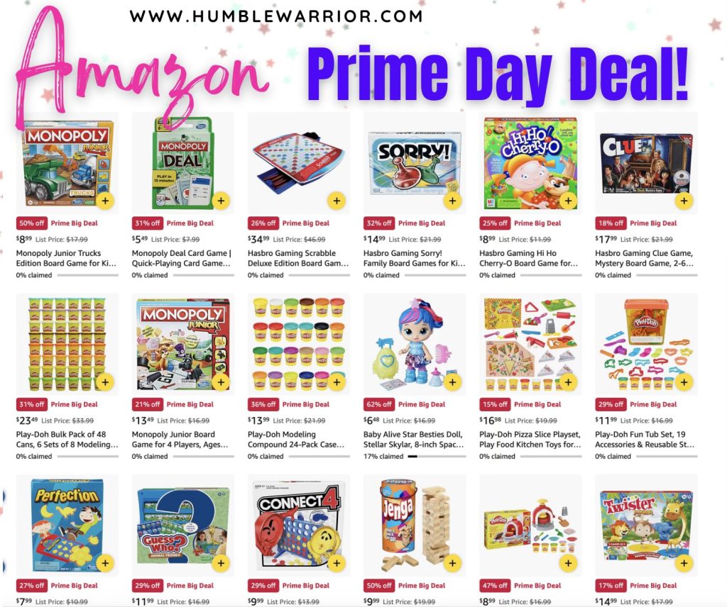 Tons of games and Play Doh!