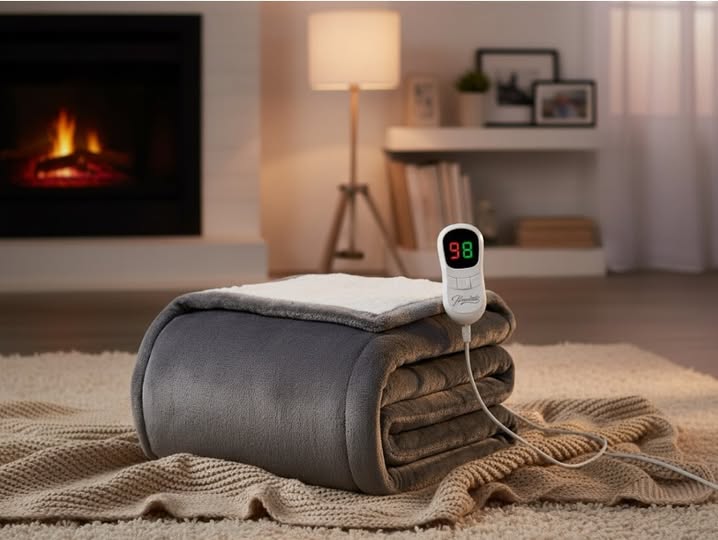 Homemate 50″x60″ Heated Electric Throw Blanket