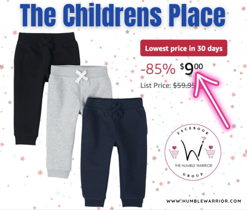 Children’s Place Baby Boys’ Active Fleece Jogger Pants