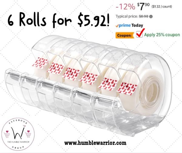 Amazon Basics Tape Dispensers with Refill Rolls