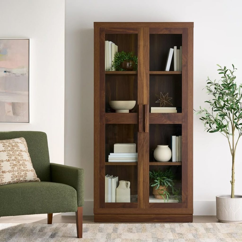 Better Homes & Gardens glass-door cabinet