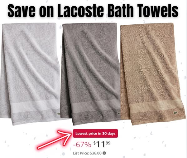 Lacoste Heritage Supima towel collection