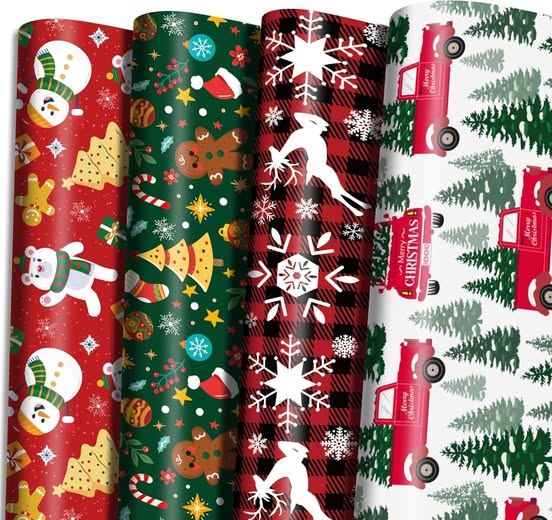 Christmas wrapping paper sets