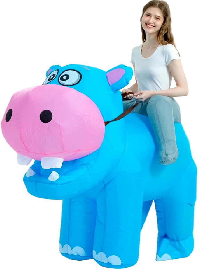 Inflatable Riding Hippo Costume