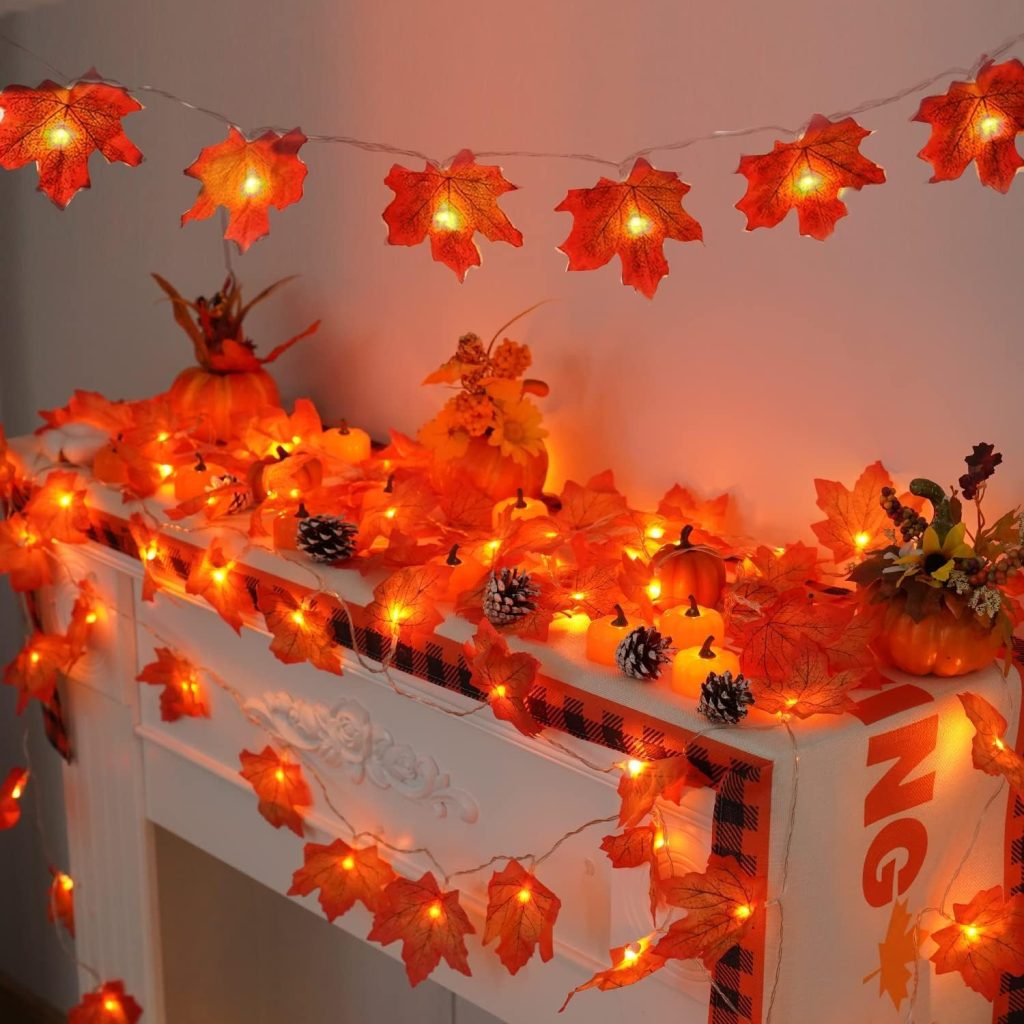 2 Pack of Fall Maple Leaf Garlands!