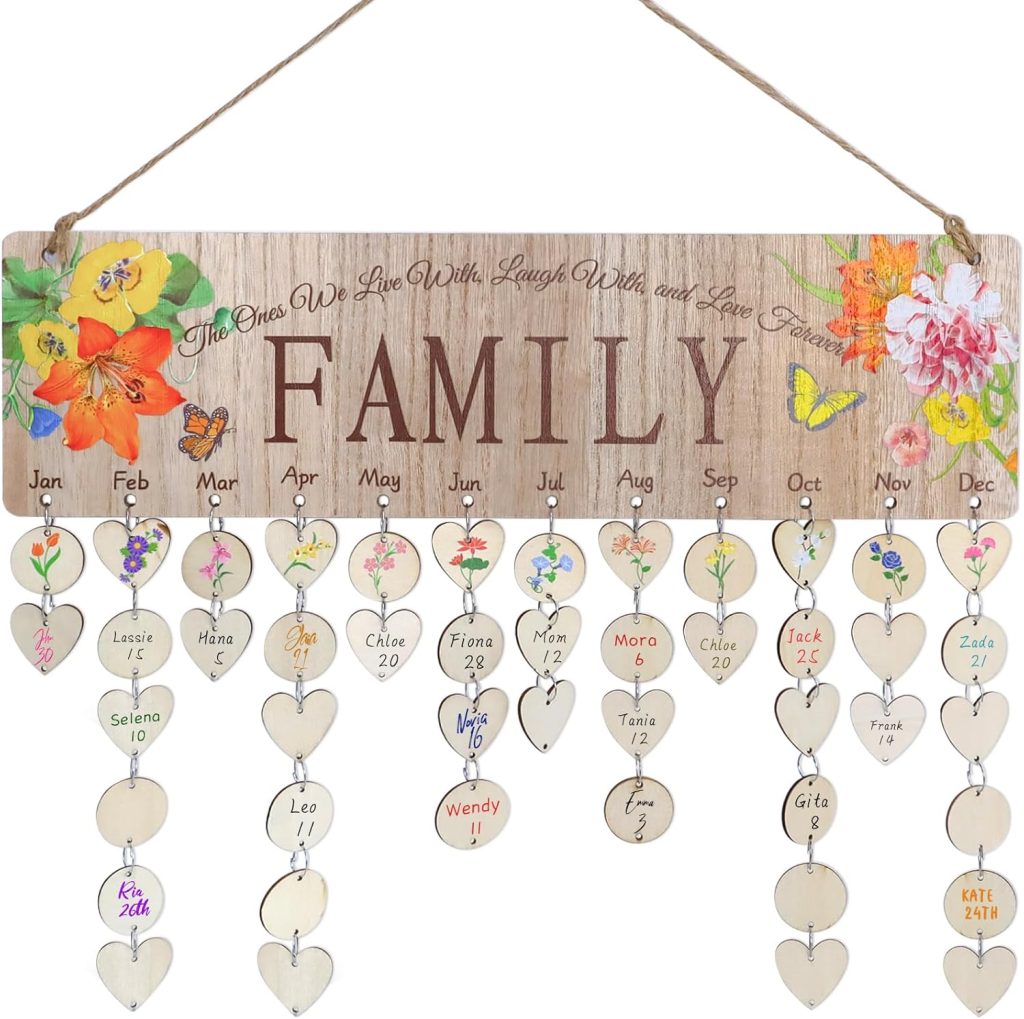 Wooden Family Birthday Tracker!