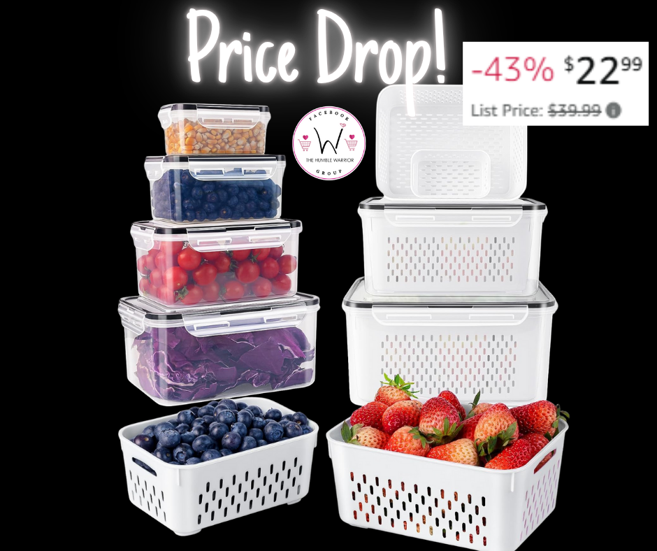 6pc Large Airtight Food Storage Containers