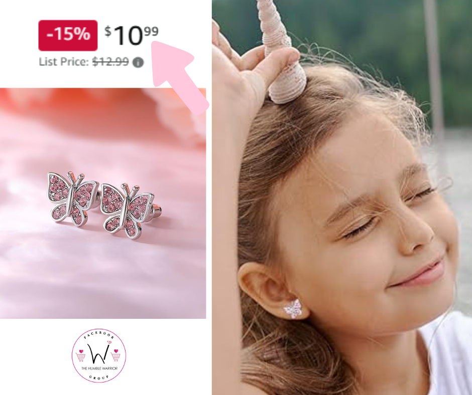 Crystal Butterfly Earrings