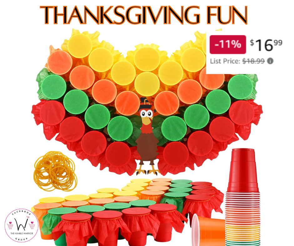 113 Pcs Thanksgiving Turkey Punch Box Game Set