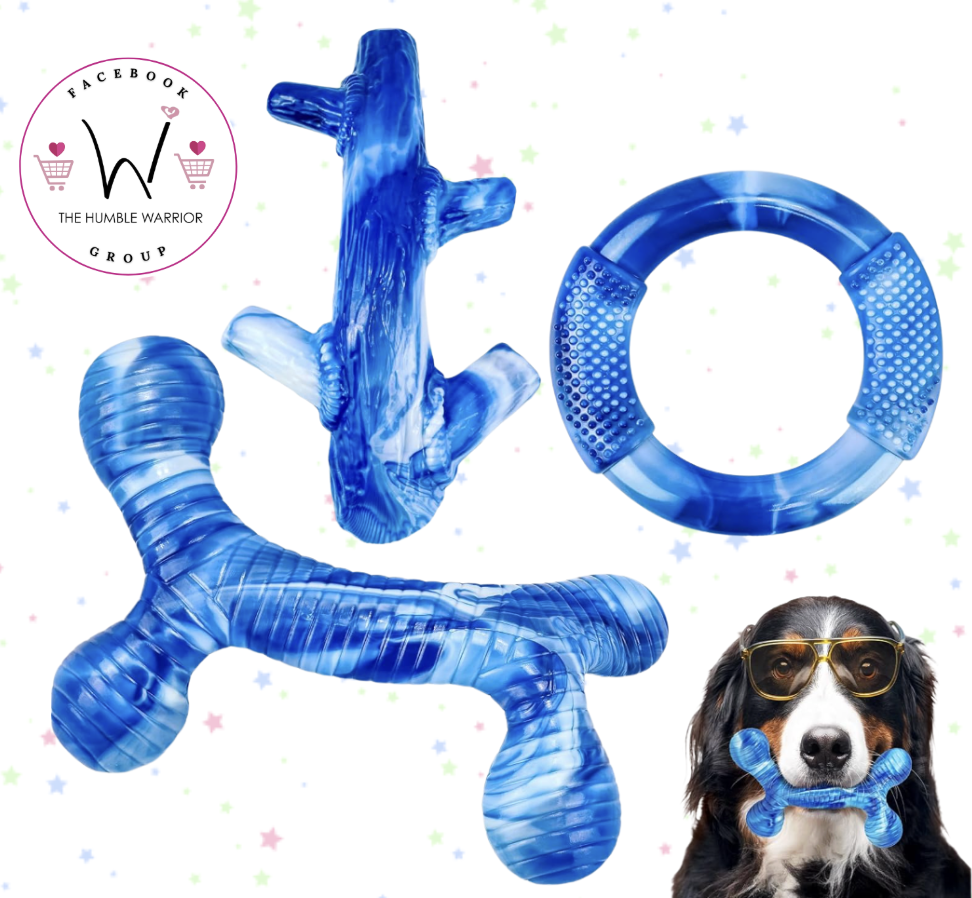 3-Pack Dog Toys for Aggressive Chewers
