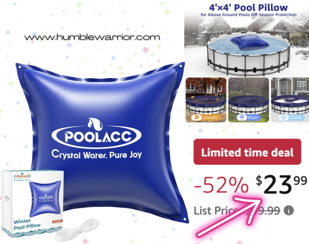 4’ x 4’ Pool Pillow for Above-Ground Pools
