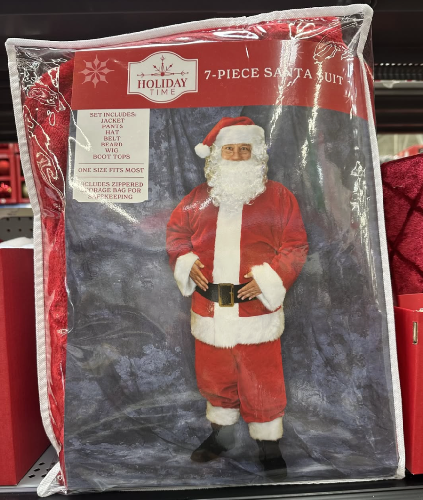 7-Piece Santa Suit Costume by Holiday Time
