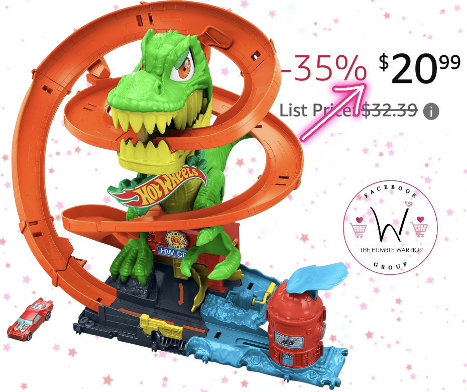 Hot Wheels T-Rex Blaze Battle Track Playset!
