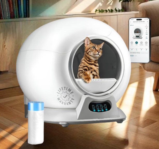 PetCove Self Cleaning Litter Box with Auto Safety Sensors!